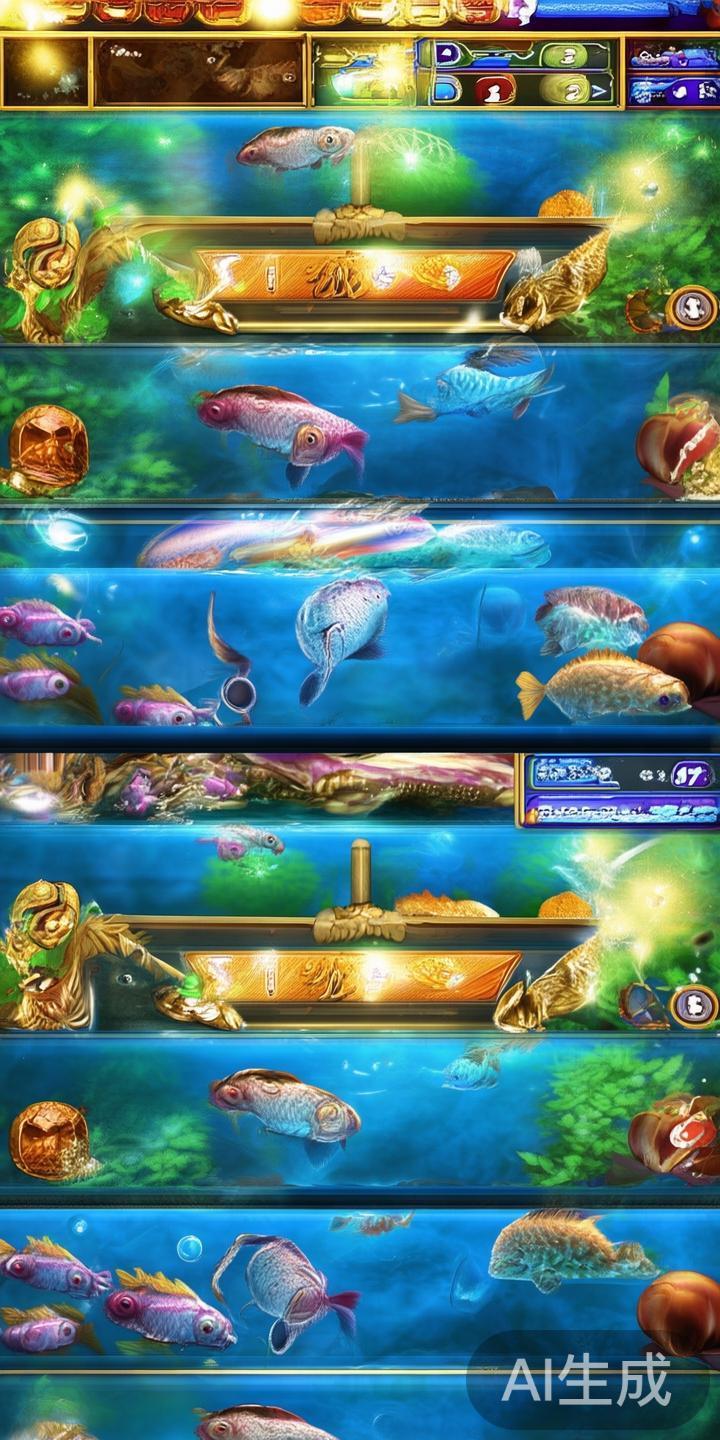 游戏中不仅设置了多种不同难度的捕鱼场景，还增加了特